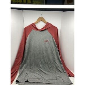 🏂 Virtika Tall Fit Raglan Hoodie | Grey & Red | 2XL Steez Streetwear